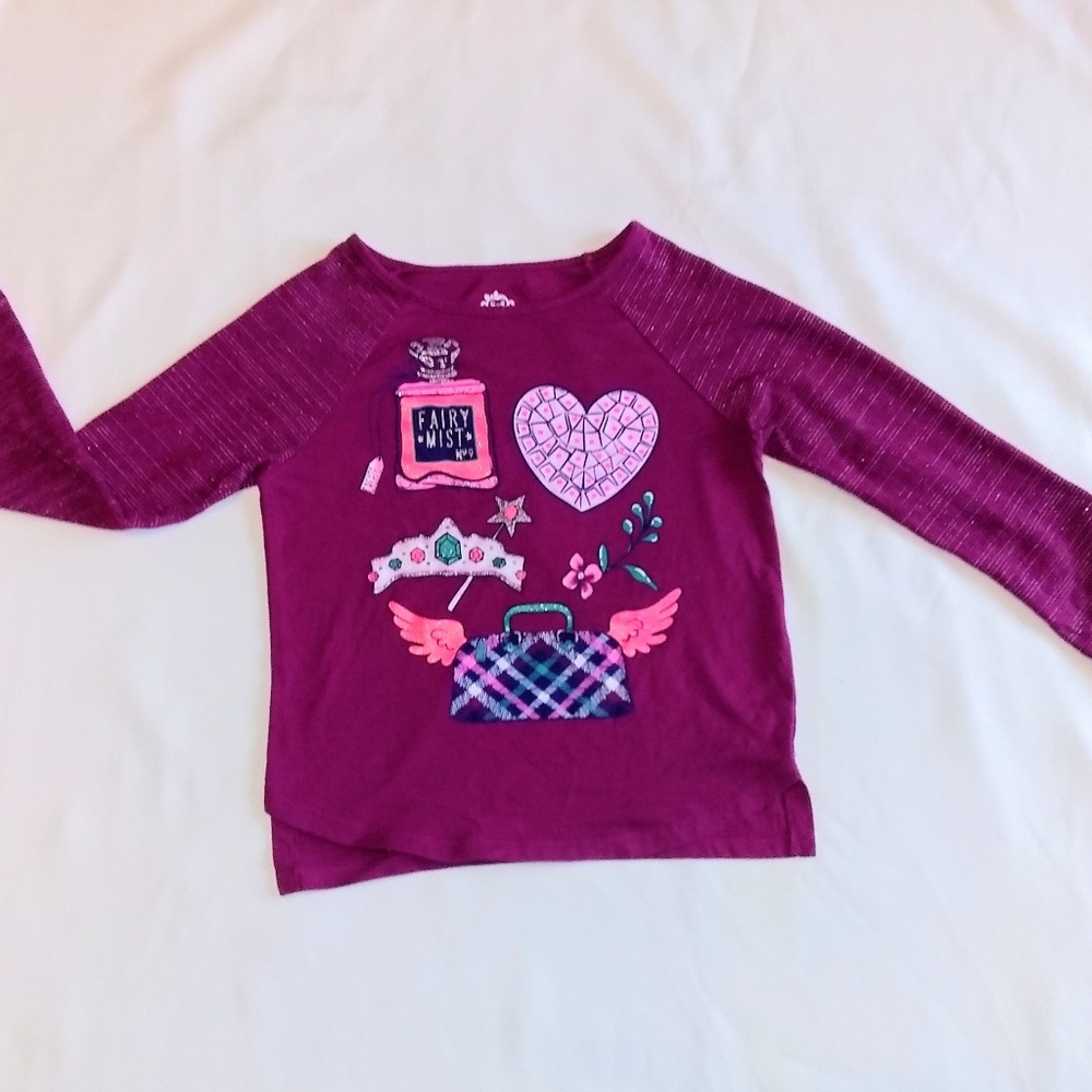 Girls cotton heart shirt